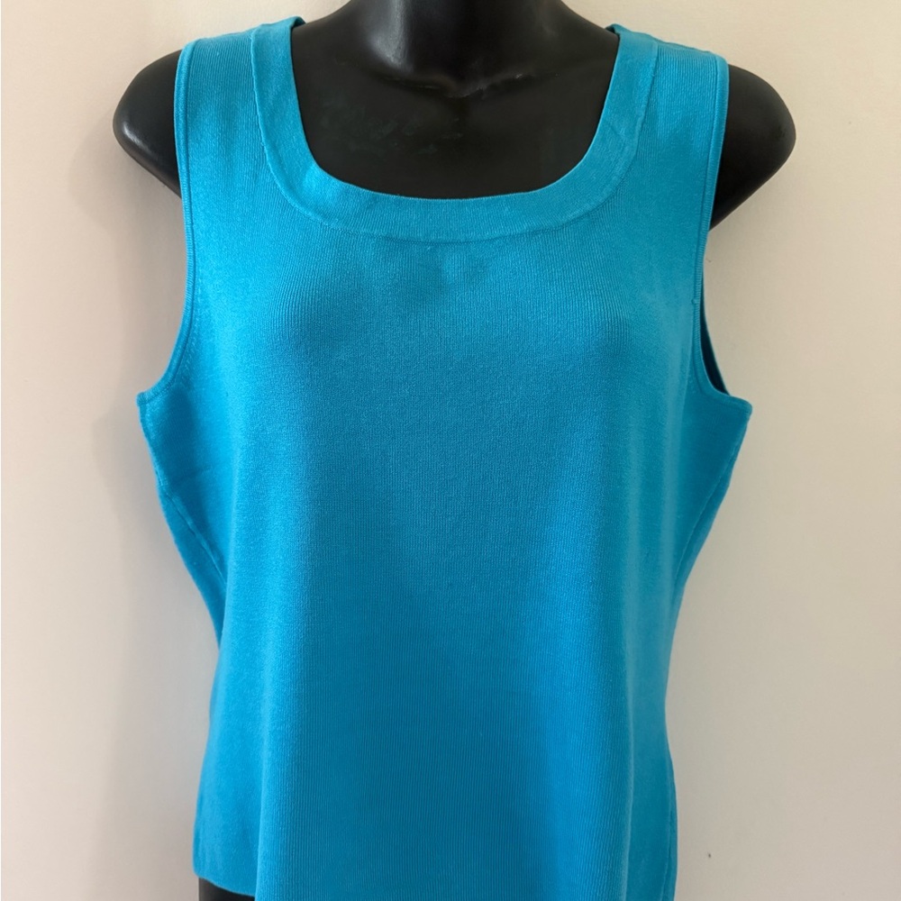 Chateau Fitted Blue Tank Top